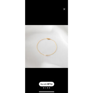 Women's Unbranded Bracelet Gold White‎ Size 7.25”